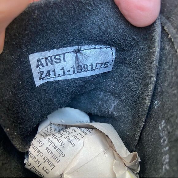 Vintage is military ANSI steel cap toe combat biker motorcycle boots 5 W - Picture 3 of 8